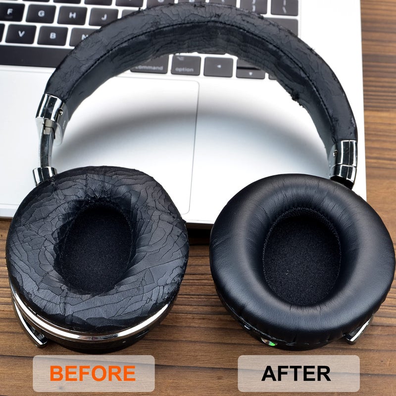 defean E7 Round Ear Pads - Replacement Ear Cushion Foam Compatible with COWIN E7 / E7 Pro Active Noise Cancelling Headphone, Softer Leather,High-Density Noise Cancelling Foam, (NOT fit SE7 Model) - Image 4